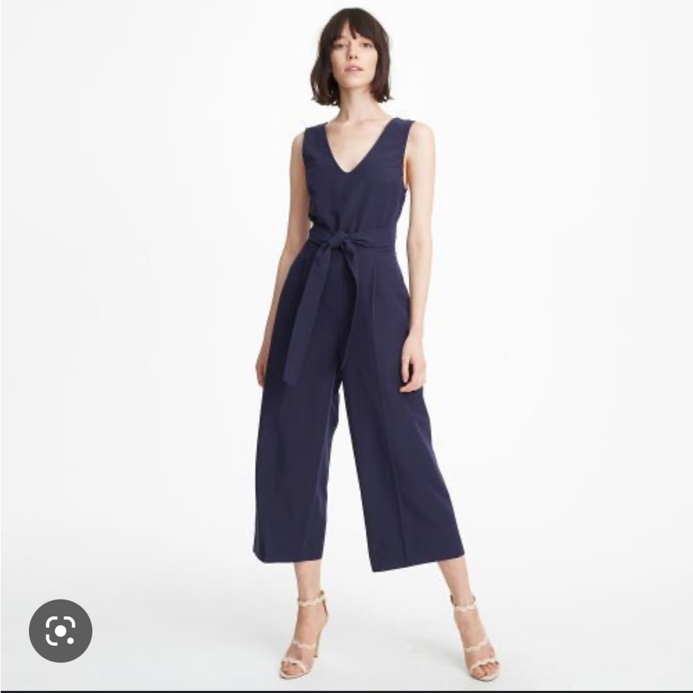 🔥Club Monaco wool Navy Pinstripe torela Jumpsuit SZ 2 🔥